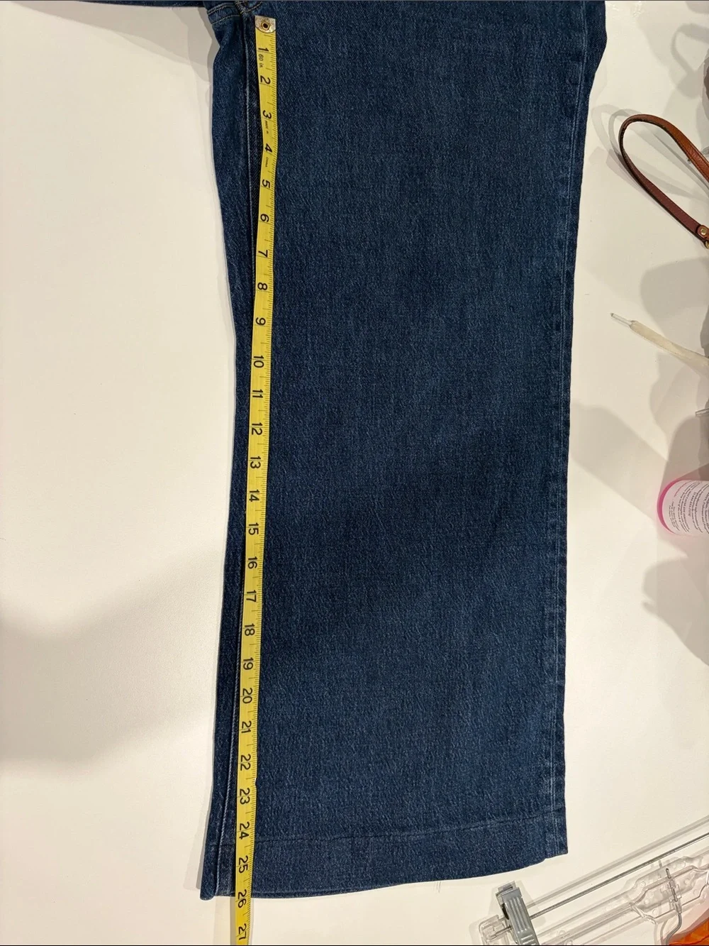 J. Crew Dark Blue Wide-Leg Jeans